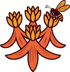 Butterfly weed logo vector .