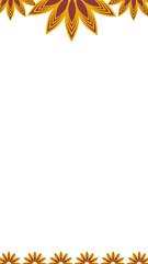 Floral hanging element design for invite occassion top bottom