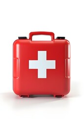 Obraz premium First Aid Kit Isolated on White Background with Vivid Details