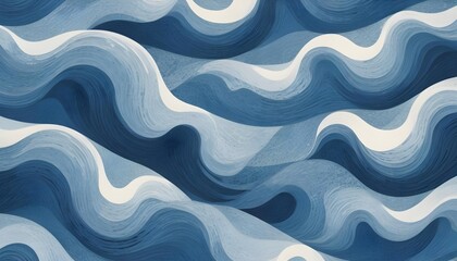Fototapeta premium Abstract Wave Pattern in Shades of Blue