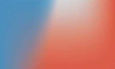 Abstract gradient background in blue and orange hues with subtle grain texture.