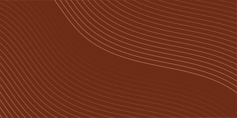 Abstract background with lines and waves. Medium banner size. Element for design isolated. Vector background for brochure, booklet, flyer, poster. Brown gradient