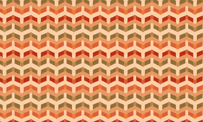 Retro 70s Geometric Chevron Zigzag Seamless Pattern