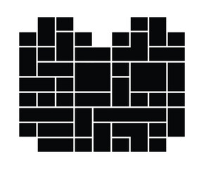 Photo frame templates collage. Vector collage layout for photo montage.  Blank photo collage template made of many parts.  Empty photo collage template. 