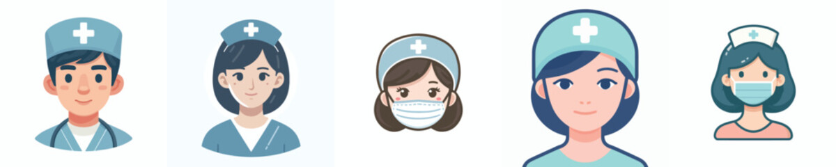 vector avatar of a nurse face