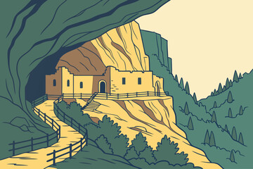 Cave of the Mounds in Wisconsin, brightly lit chambers with stalactite ceilings