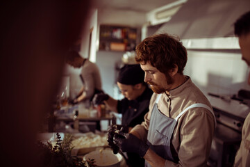 Culinary team at work