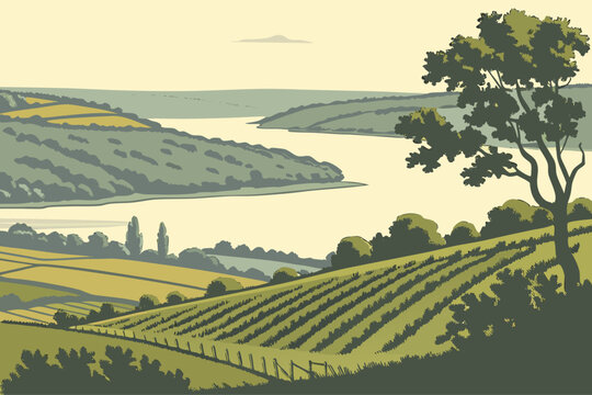 Cayuga Lake in Finger Lakes, New York, reflective waters framed by wineries, hills, and quiet rural landscapes