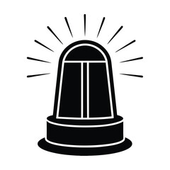 Sailor element isolated emergency light on white background