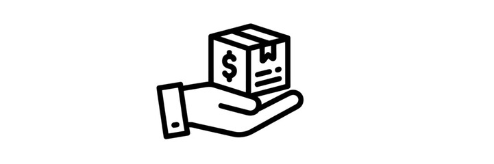 Earning and Delivering Value Icon Representing Business Success and Financial Gain through Efficient Service and Product Delivery