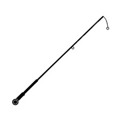 Sailor element isolated fishing rod on white background