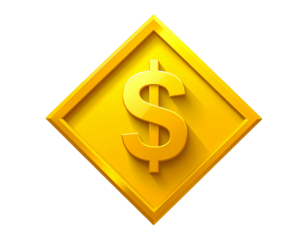 Minimalist Bitcoin Symbol in Flat Vector Design Isolated on Transparent Background