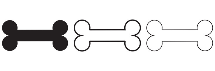 Dog Bone Vector Set – Silhouette, Icon Bundle & Clipart Illustrations for Pet Design