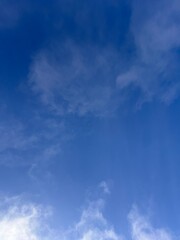 Blue sky with white clouds background in Finland
