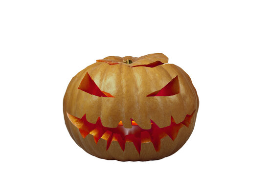 halloween pumpkin isolated on white
