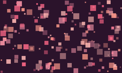 Abstract Background with Floating Pink and Purple Squares in a Dark Deep Space Setting