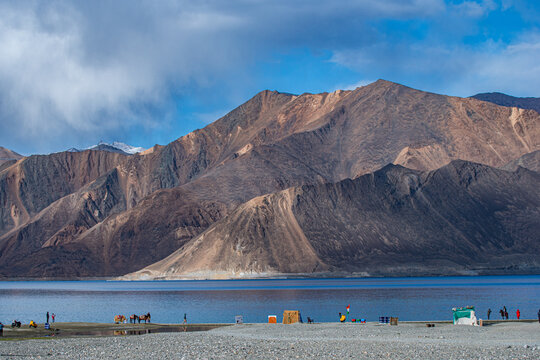 Sangam Point is the confluence Indus and Zanskar Rivers at Leh, Ladakh, India
The confluence of the Indus and Zanskar rivers has two different colors of water between Kargil and Leh, India.