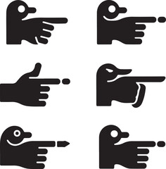 Obraz premium Collection of diverse black arrows pointing in various directions for design projects