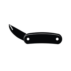 Sailor element isolated pocket knife on white background