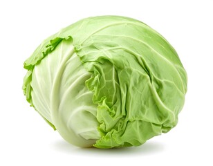 Fresh green cabbage isolated