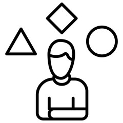 Employee Skilled Outline Icon