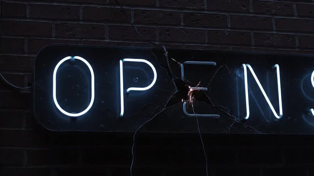 Experience the thrill of reopening with this dynamic neon sign video, capturing the excitement of businesses welcoming customers back again