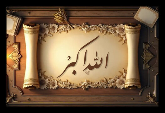 allahu akber farsi calligraphy