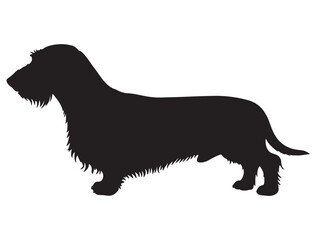 WIREHAIRED DACHSHUND DOG SILHOUETTE