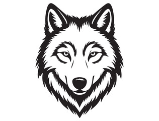 Naklejka premium WOLF HEAD SILHOUETTE