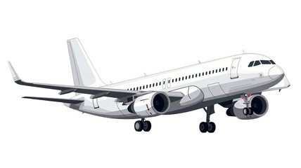 Sleek commercial airplane ready for flight, a symbol of global travel and modern aviation design.