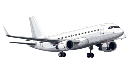 Sleek commercial airplane ready for flight, a symbol of global travel and modern aviation design.