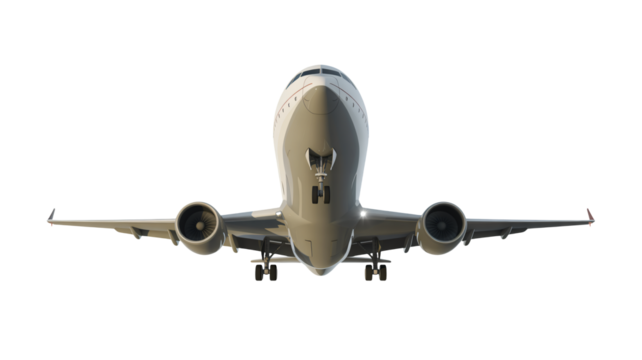 Powerful airplane facing forward ready for travel and adventure a symbol of transportation and flight