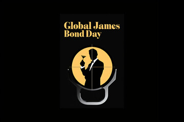 Global James Bond Day Poster Illustration