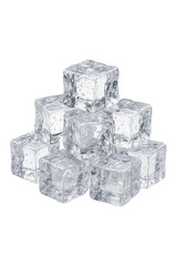 Pile of Sparkling Ice Cubes High quality Realistic image.