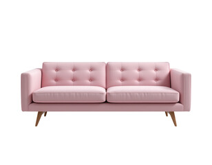 Stylish Pink Sofa with Wooden Legs for Modern Living Room Decor