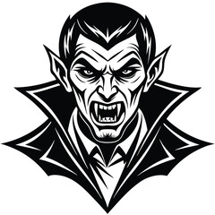 vampire face vector icon