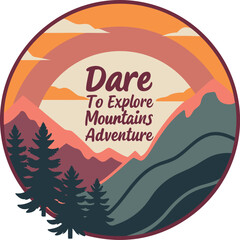 Dare to Explore Mountains Adventure?.eps