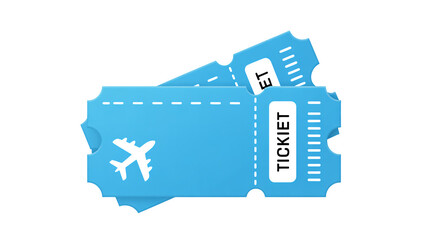 Exciting sky blue airline tickets ready for vacation travel and adventure to exotic destinations worldwide
