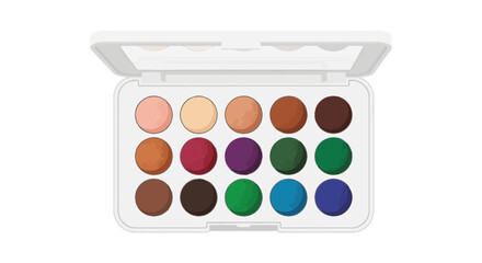 Eye shadow palette showcasing an array of cosmetic color swatches