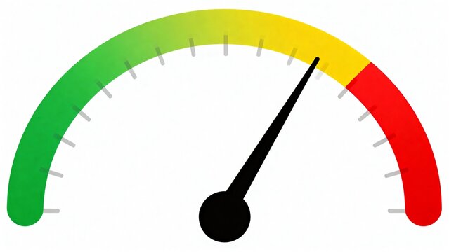 Semi circle gauge meter with pointer