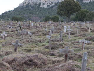 cemetery from the movie the good, the bad and the ugly in the present day sad hill