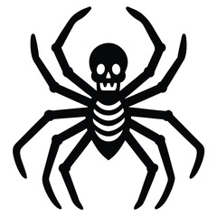 skeleton spider vector icon