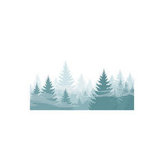 A serene illustration of a forest landscape, featuring various shades of blue and white, creating a tranquil atmosphere.