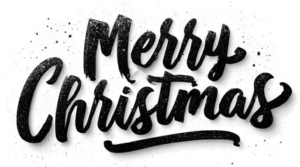 Handwritten Merry Christmas design with elegant letters and festive flair for holiday celebration