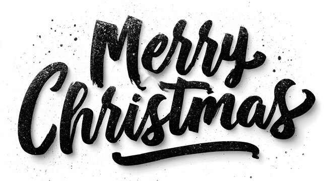 Handwritten Merry Christmas design with elegant letters and festive flair for holiday celebration