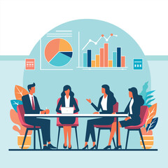 Business Presentation with Data Charts and Analytics