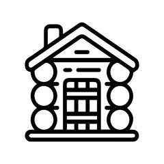 Log Cabin House Icon