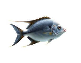 Obraz premium Colorful and Detailed Fish Swimming in Clear Water Background