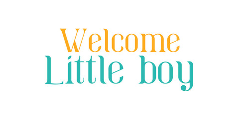 Card template with a multi-colored inscription. Vector illustration for gender reveal party