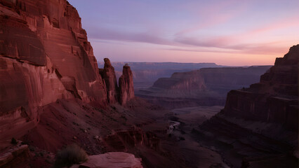 Canyon at twilight